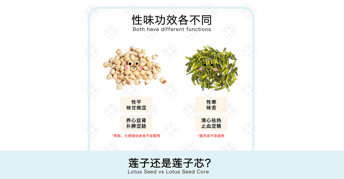 【养生食材】莲子和莲子芯的区别